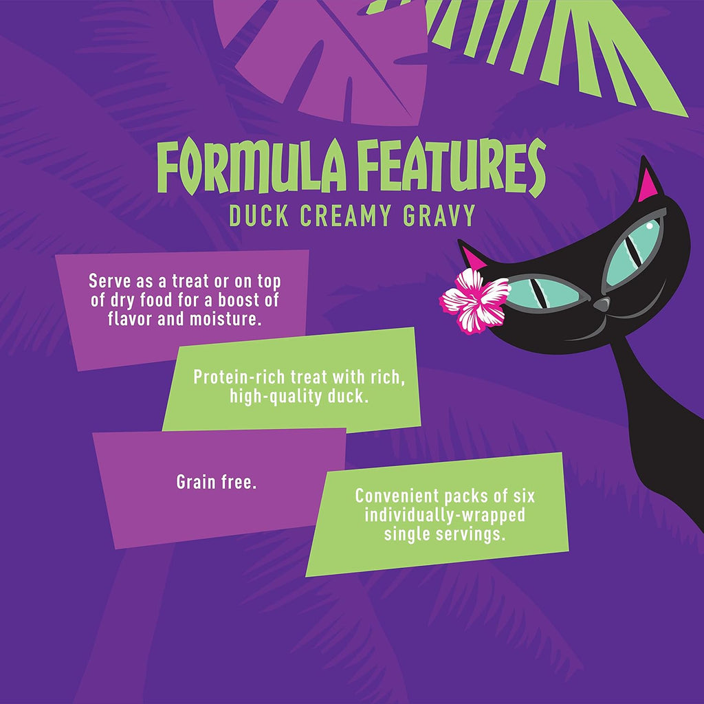 Tiki Cat Stix Wet Treats, Grain Free Lickable Mousse with Duck in Creamy Gravy 6 Count (Pack of 1)